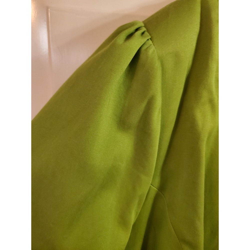 NWT SUSAN BRISTOL Pea Green Hook Eye Neck Band w/Studs Jacket Size 2XL - Picture 7 of 9